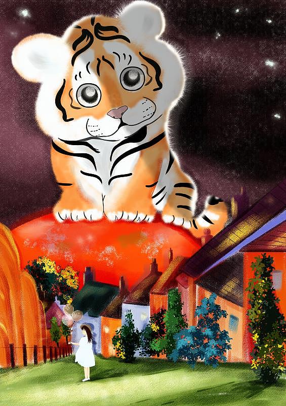 2022虎年插画（图ZMjY5MjUzMTc2） - 商业插画 - 站酷设计师粘豆包2017原创素材 - 站酷ZCOOL