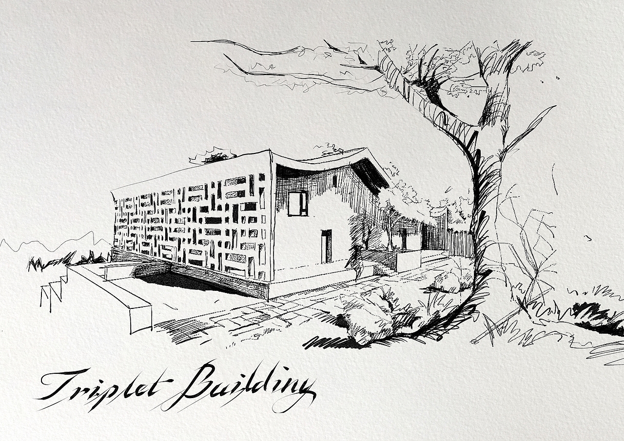 大师建筑速写 王澍-三合宅 维特拉家具博物馆 柯布西耶