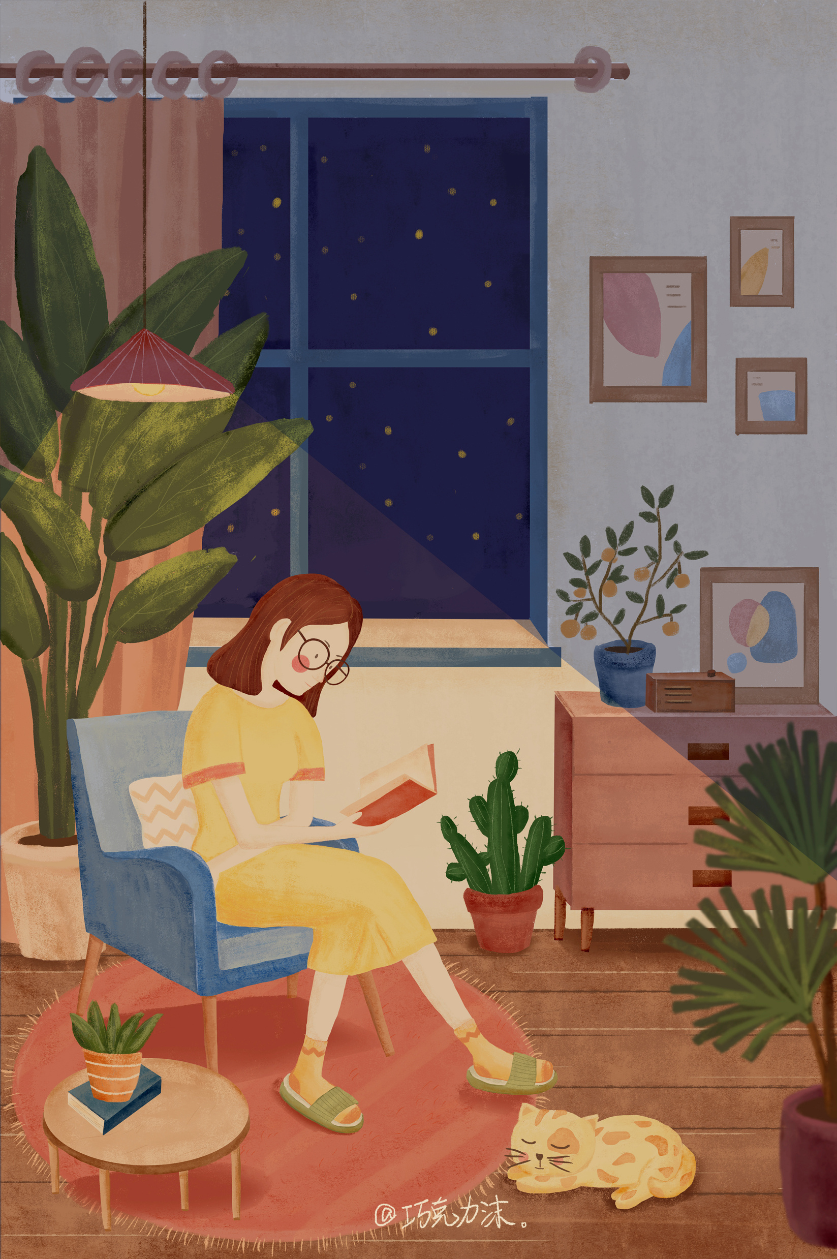 一个人的美好时光|插画|商业插画|巧克力沫 - 原创作品 - 站酷 (zcool