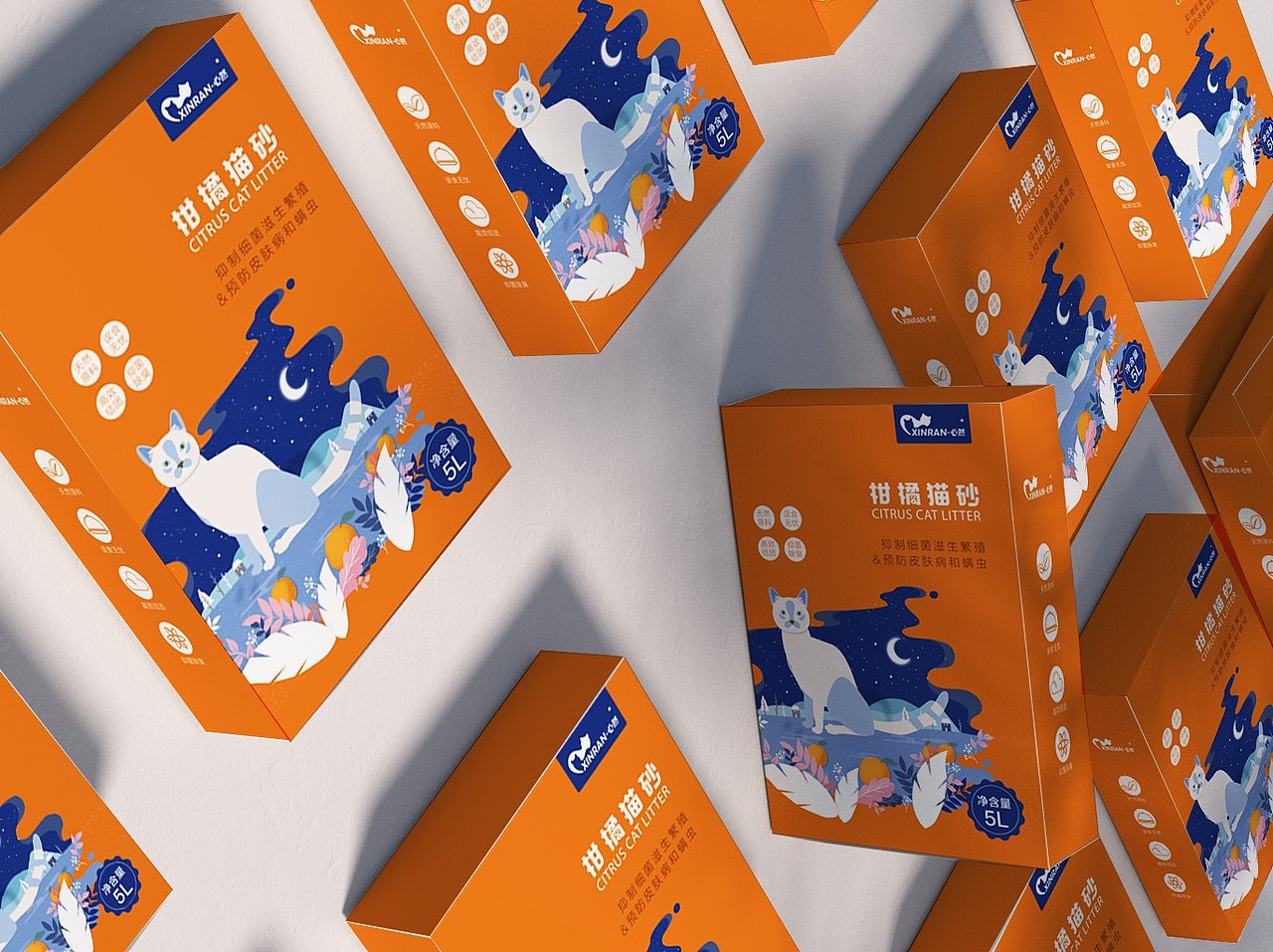 柑橘猫砂包装盒（图ZMjY5MTU1ODUy） - 包装 - 站酷设计师李牙牙原创素材 - 站酷ZCOOL