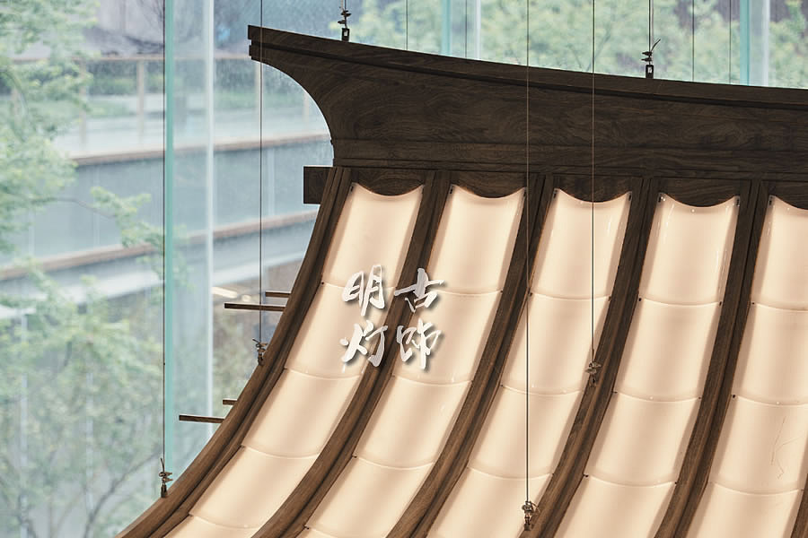 榫卯结构屋顶吊灯 灯具定制体会东方美学的魅力（图ZMzA1NjAzMzcy） - 电子产品 - 站酷设计师明古灯饰定制图库原创素材 - 站酷ZCOOL