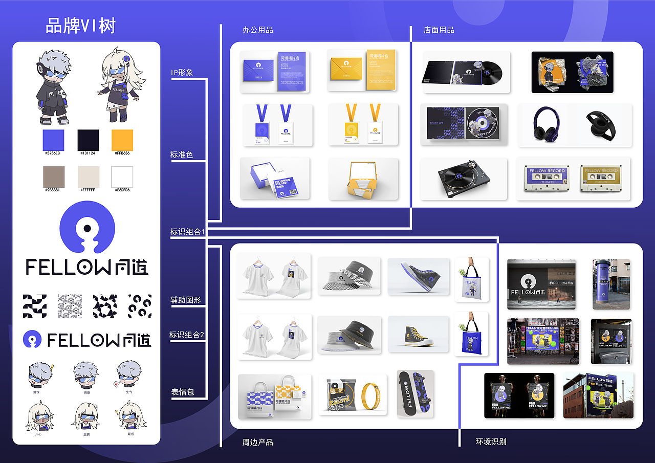 FELLOW同道唱片品牌vi设计 | 娱乐品牌 | vi设计(图ZMzQzMzU4MTU2) - 品牌 - 站酷设计师Peg_Top雷雷原创素材 - 站酷ZCOOL
