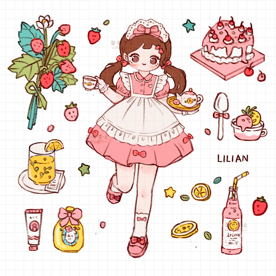 一些可爱的小贴纸手帐