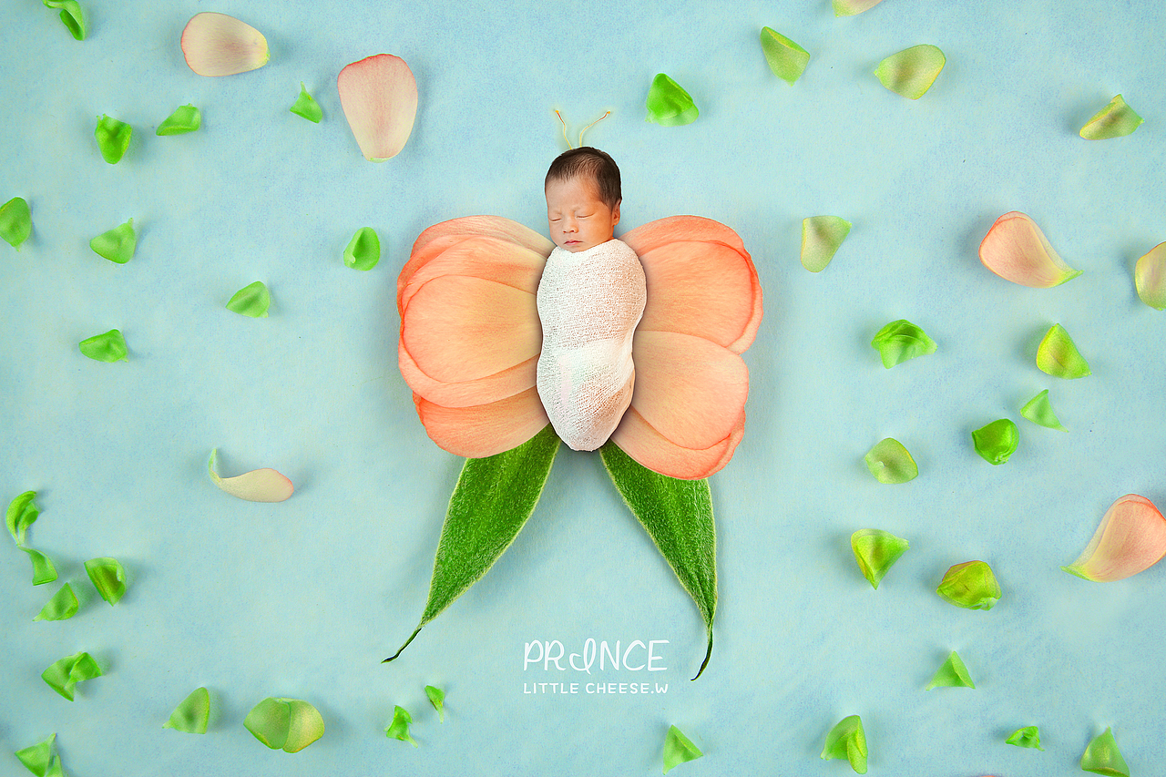 利用模版给宝宝一个完美满月照