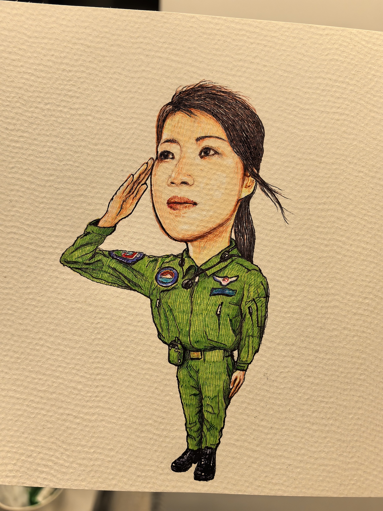 最美陆航小妹妹，手绘版小灿灿来了（图ZMzgwNjU2NTg0） - 绘画 - 站酷设计师绘彩空间原创素材 - 站酷ZCOOL