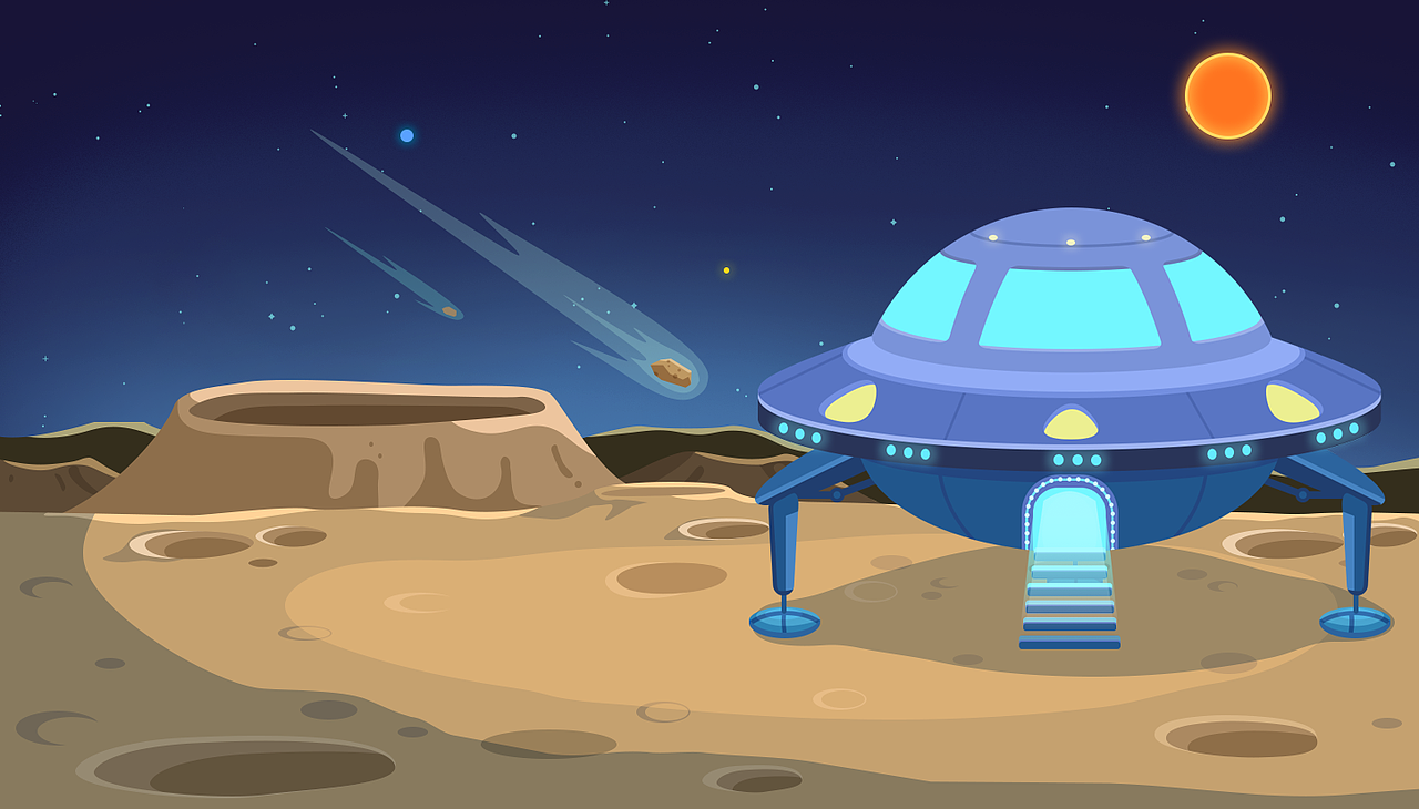 这是水星,水星是没有大气层的,所以看到的天空是直接能看到太空,而且