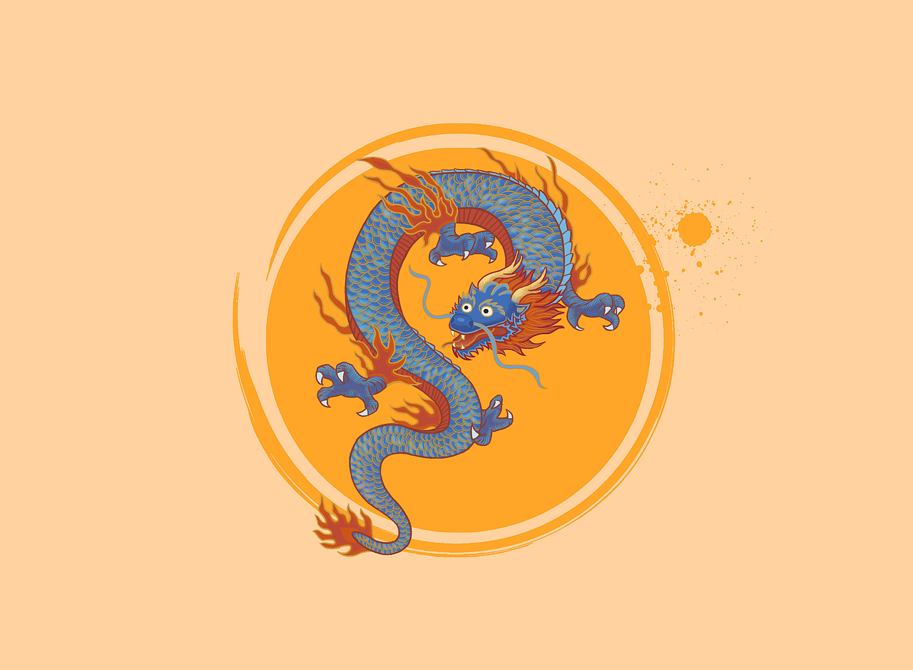 土味国潮风楼外楼龙凤貔貅等