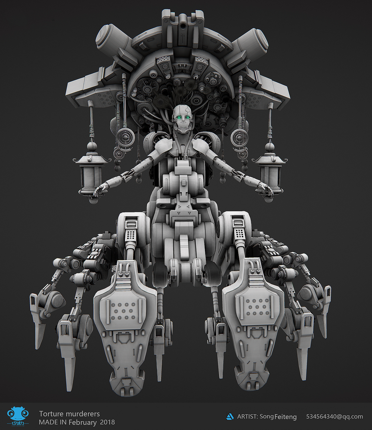 机甲三维模型白模