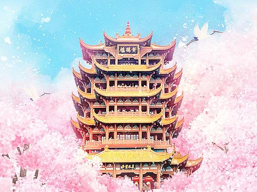 把樱花铺满武汉地标吧！【武汉加油 | 共同抗疫 】