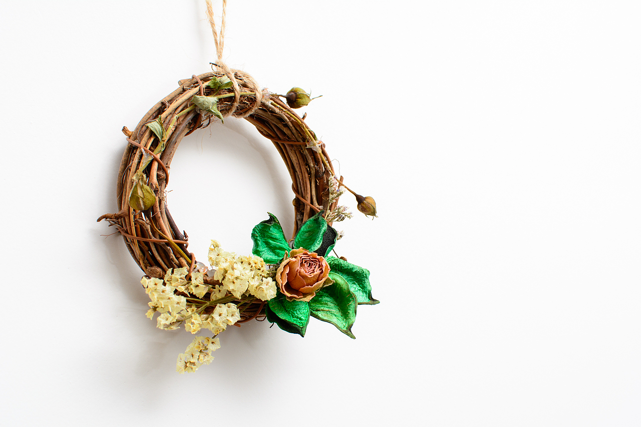 手工干花藤环（图ZMTM2NzQyMjc2） - 其他手工艺 - 站酷设计师杂物蓝染原创素材 - 站酷ZCOOL