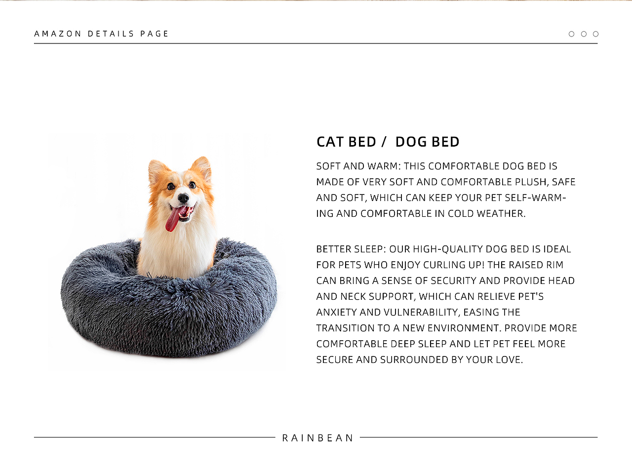 猫窝/狗窝 | 亚马逊详情页