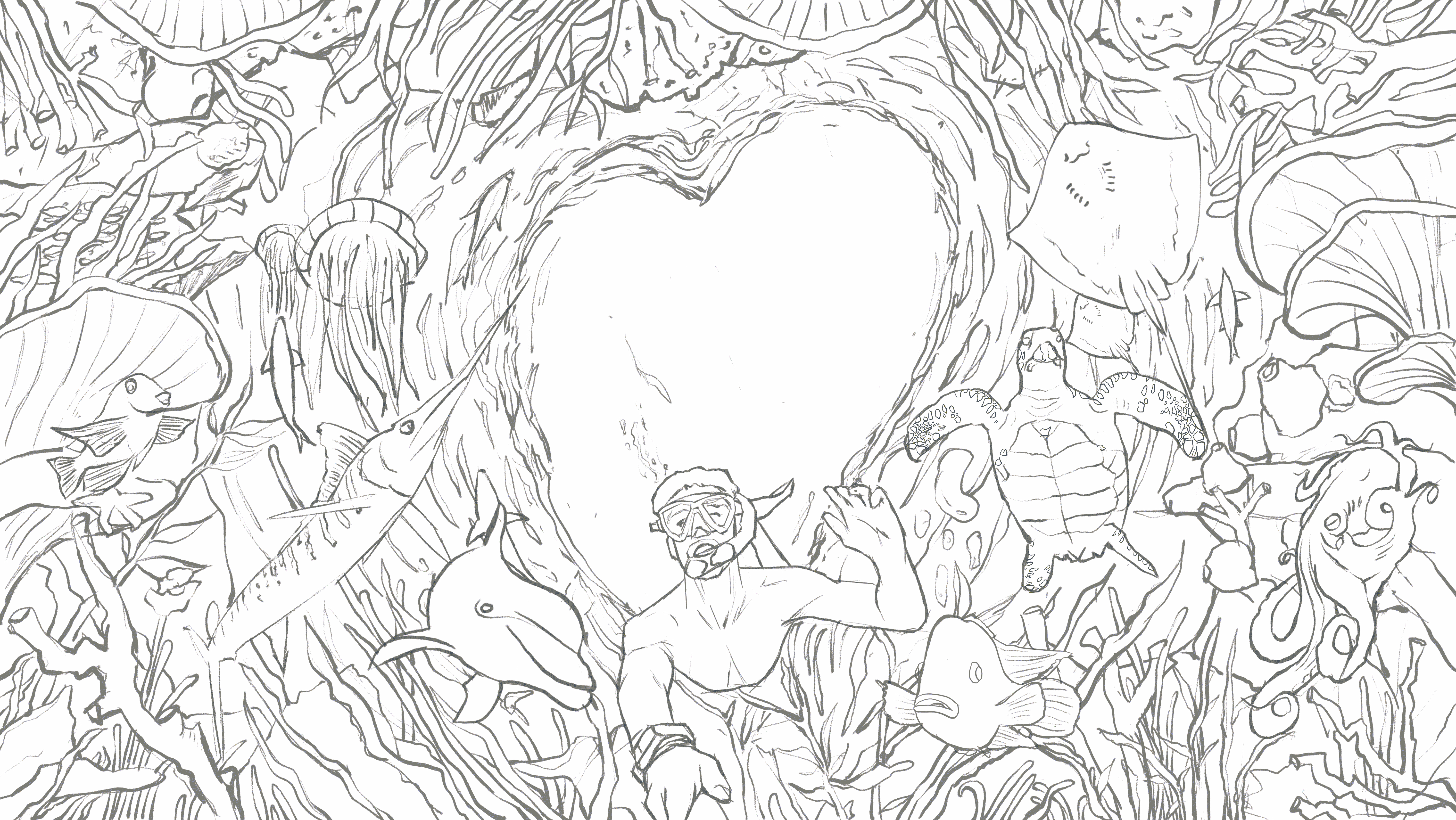 心相印｜探险海洋“心”世界插画包装设计