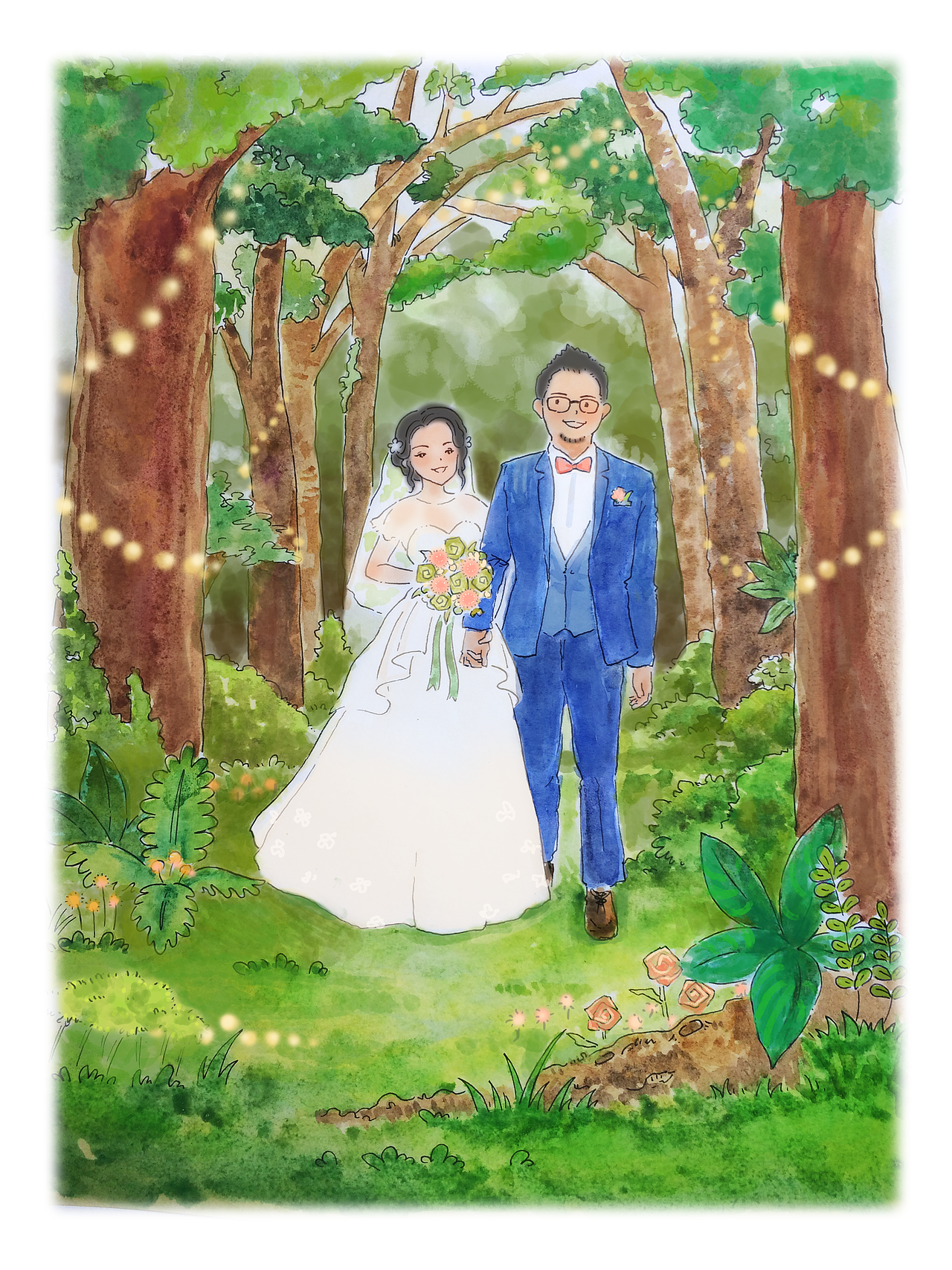 给朋友画的婚礼请柬（图ZNTYxNTAyMzI=） - 创作习作 - 站酷设计师seekkky原创素材 - 站酷ZCOOL