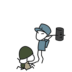 微信表情包-童年小八路军4