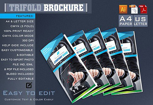 蓝绿色高端大气三折页模板（图ZMTQ4MzQ4NTg0） - 书籍/画册 - 站酷设计师爱晴天原创素材 - 站酷ZCOOL