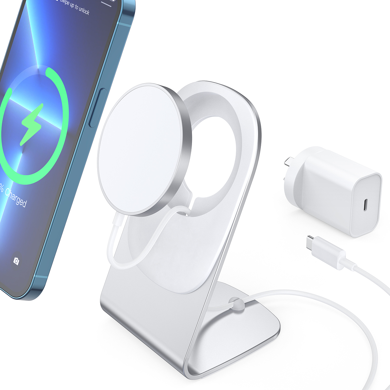 金属支架+磁吸无线充套装-套图
