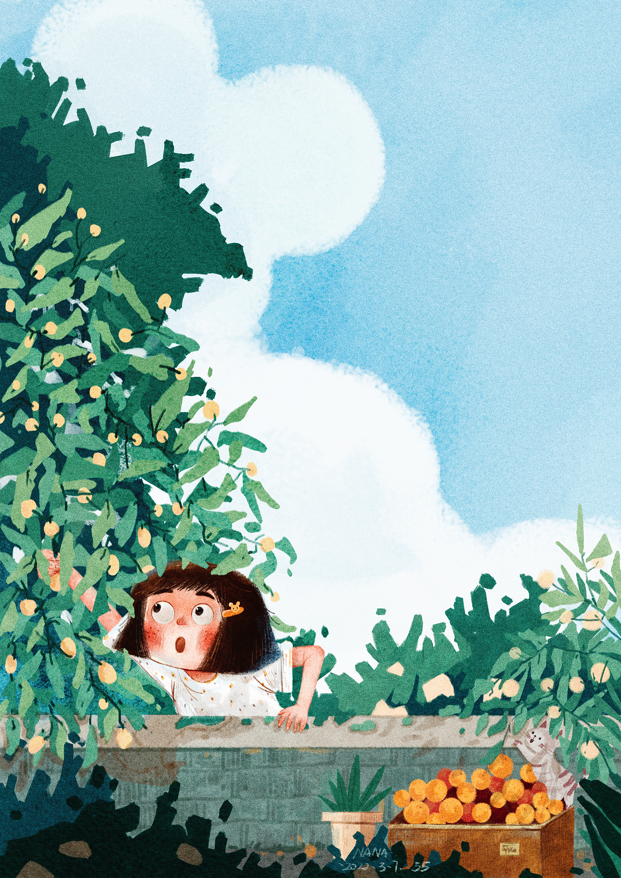 数码儿童插画-那些关于春天和夏天的记忆