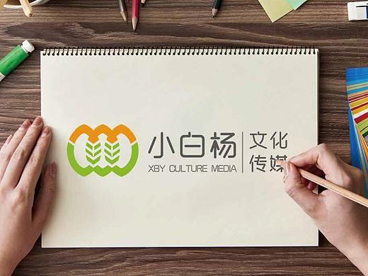 小白杨文化传媒logo提案