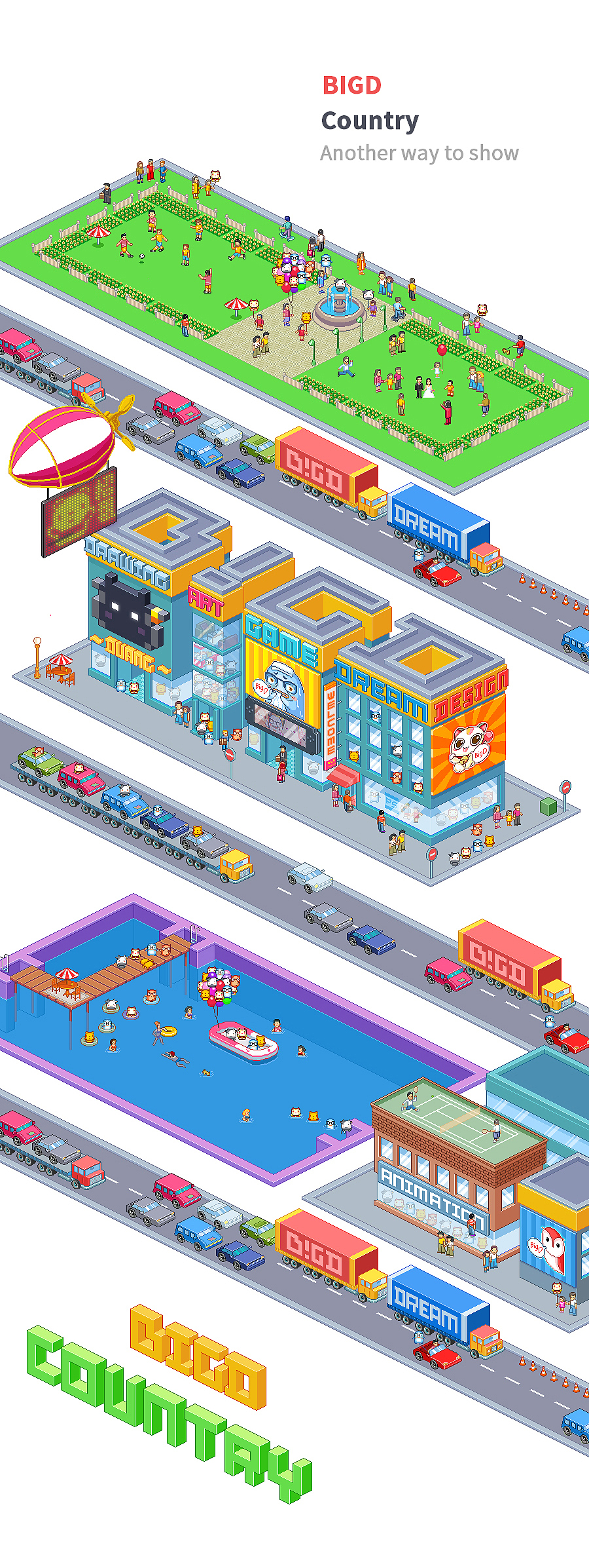 Bigd country for pixel（图ZNTMyODg1OTI=） - 商业插画 - 站酷设计师张小碗儿原创素材 - 站酷ZCOOL