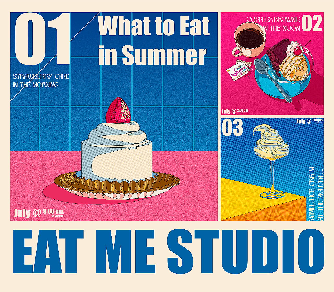 EatMe Studio｜回到夏天，city pop复古烘焙甜品插图