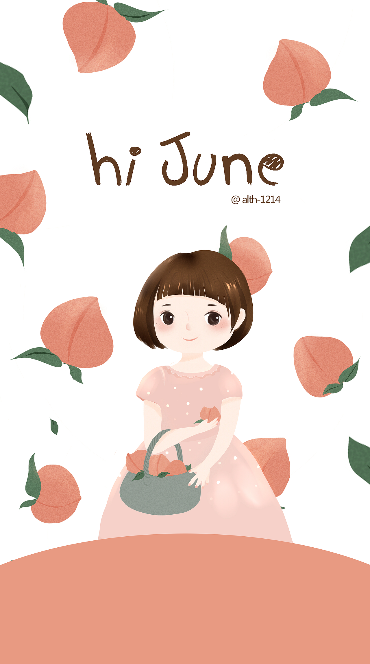 桃子 小姑娘（图ZMjEwOTU5NzY4） - 新锐潮流插画 - 站酷设计师哲哲alth原创素材 - 站酷ZCOOL