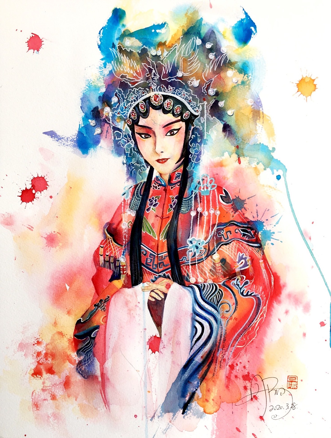 京剧61花旦|纯艺术|绘画|z丹阳的画 - 原创作品 - 站酷 (zcool)