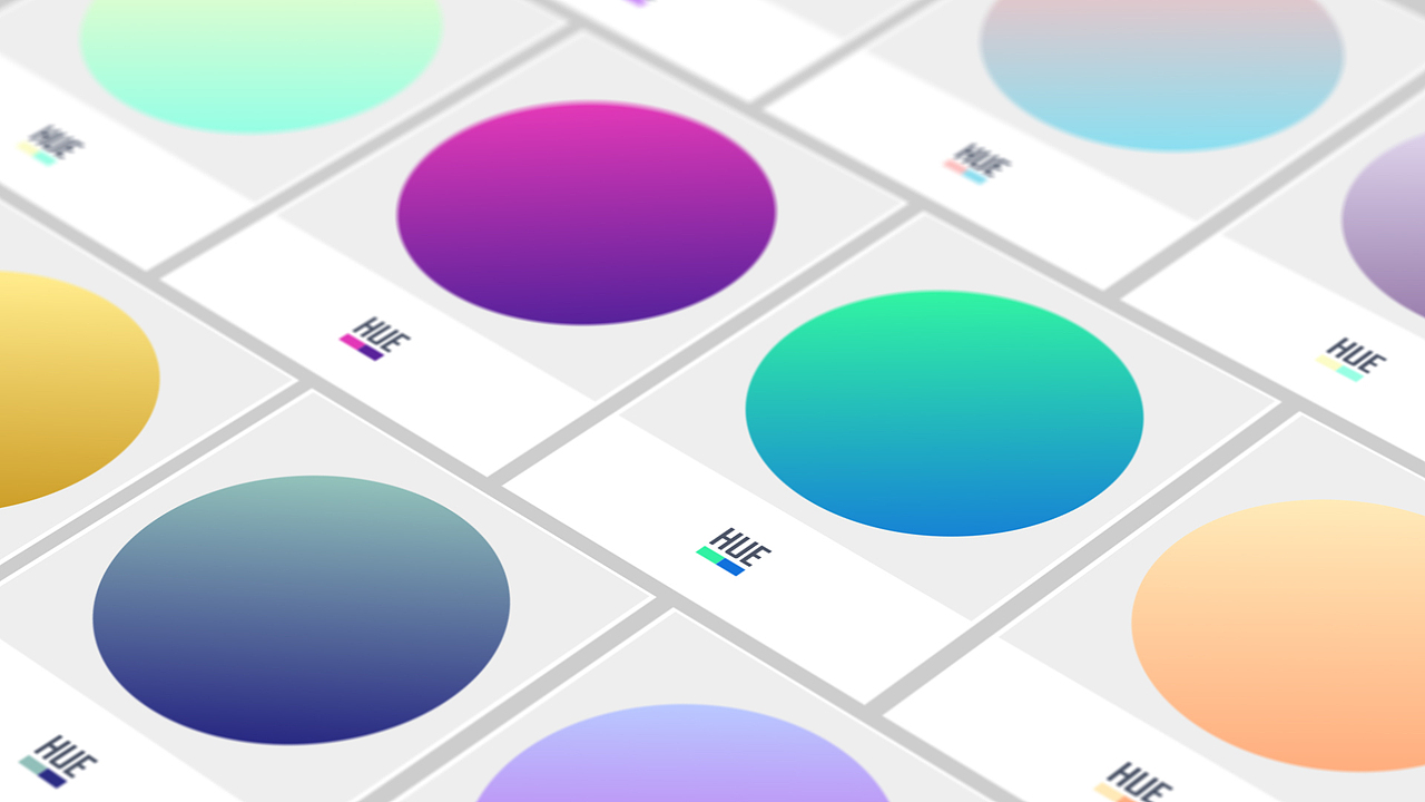 随性搭配的双色渐变色卡