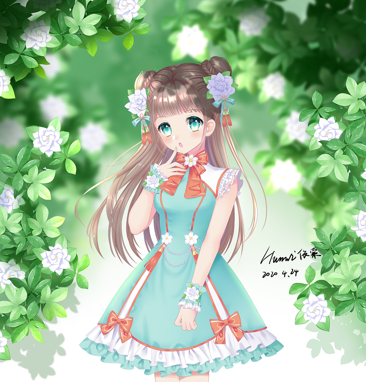 栀子花与少女