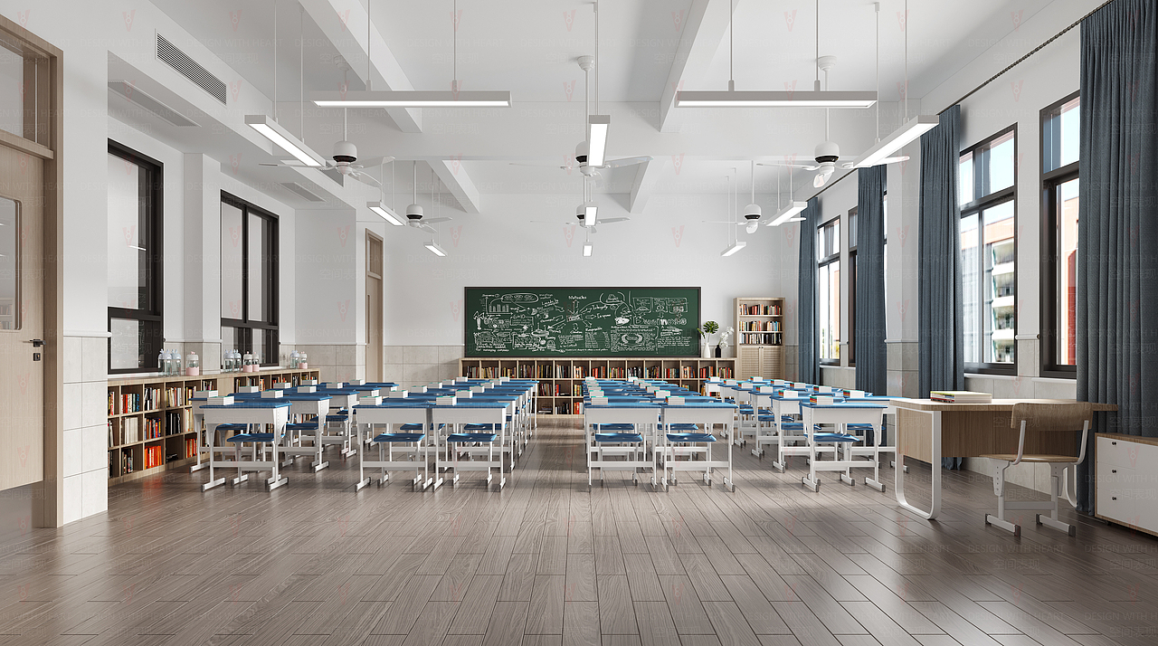 V8空间表现 | 教室空间设计