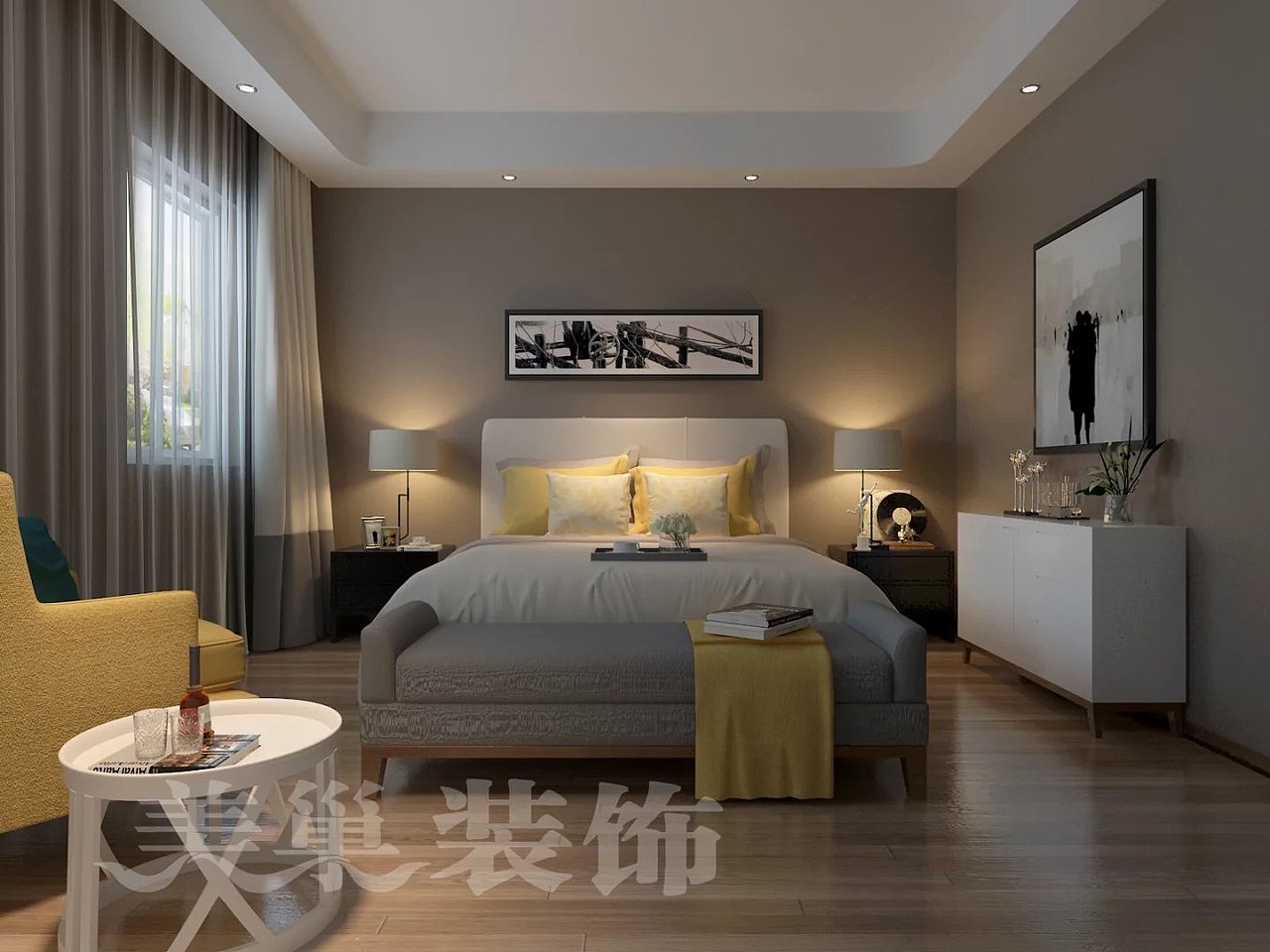 700平方复式建筑简约装修效果图——美巢