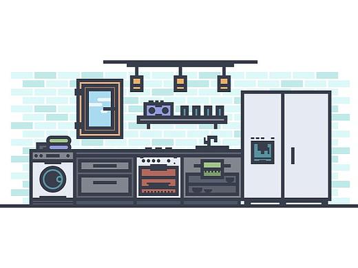 Illustrator中创建一个厨房