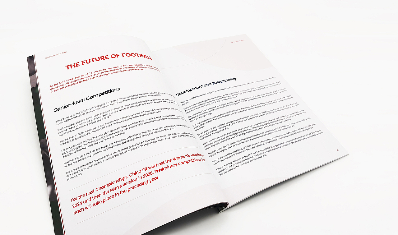 EAFF东亚足球联合会2022年报画册设计（图ZMzQ0MjE5Nzg0） - 书籍/画册 - 站酷设计师橙时品牌设计原创素材 - 站酷ZCOOL