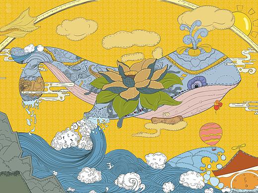“寻”海洋生物系列插画