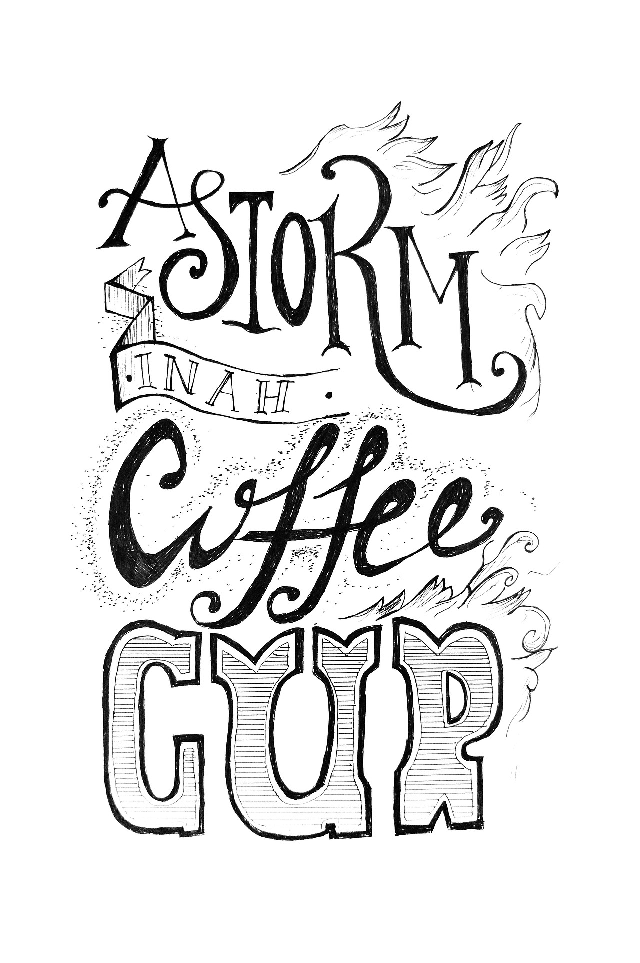 英伦风手绘插画