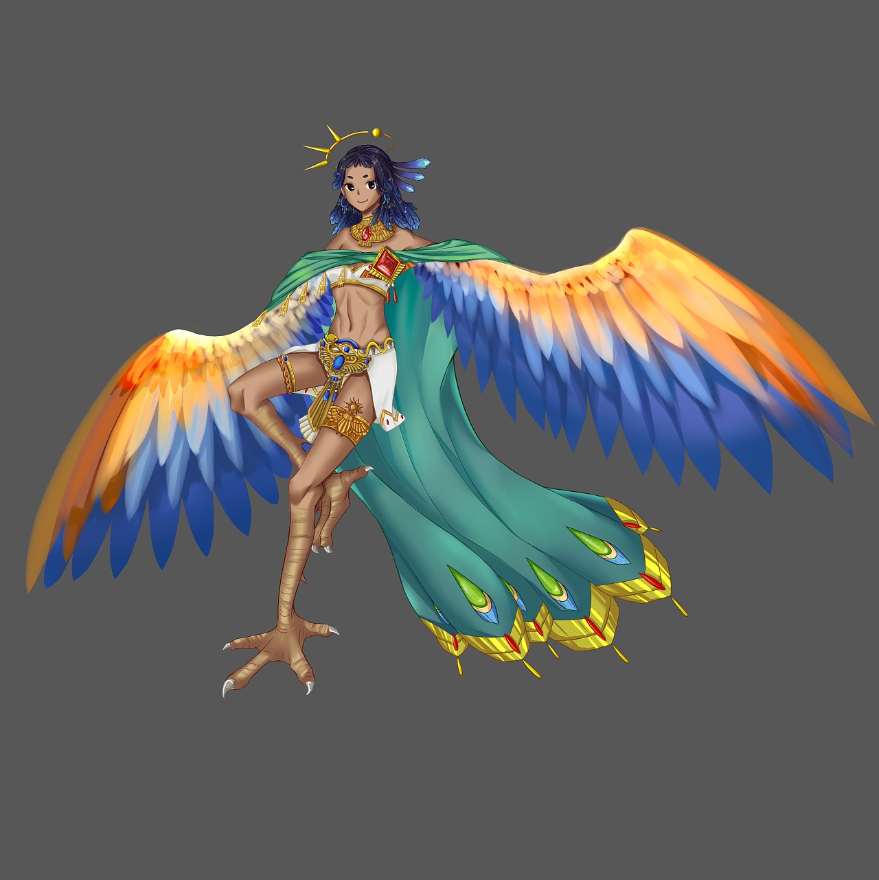 太阳星人设,太阳星代表动物孔雀,以蓝孔雀