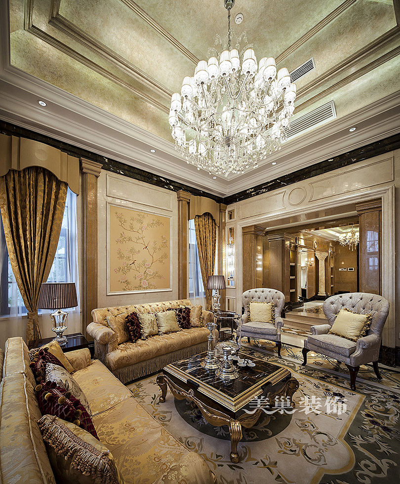 思念果岭国际社区400平别墅恢弘设计，尊贵大气（图ZMTAxMDM2MTI4） - 家装设计 - 站酷设计师装修小达人原创素材 - 站酷ZCOOL