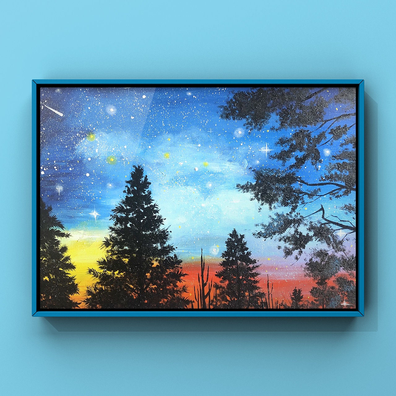 4k丙烯画璀璨星空7878