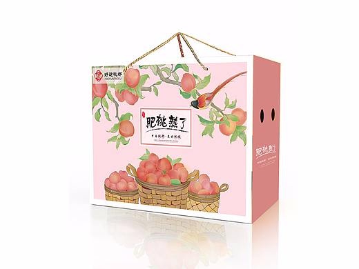 水果肥桃包装插画设计