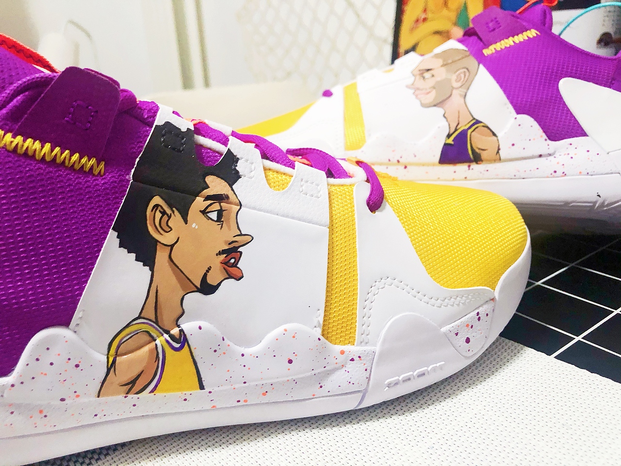 手绘球鞋 科比（图ZMjExODU4MDEy） - 鞋履设计 - 站酷设计师爽爽Isbella原创素材 - 站酷ZCOOL