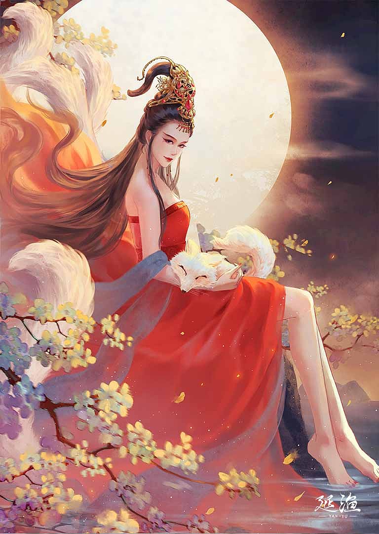 古风插画女（图ZMzc5NzQwMDg4） - 创作习作 - 站酷设计师延渔原创素材 - 站酷ZCOOL