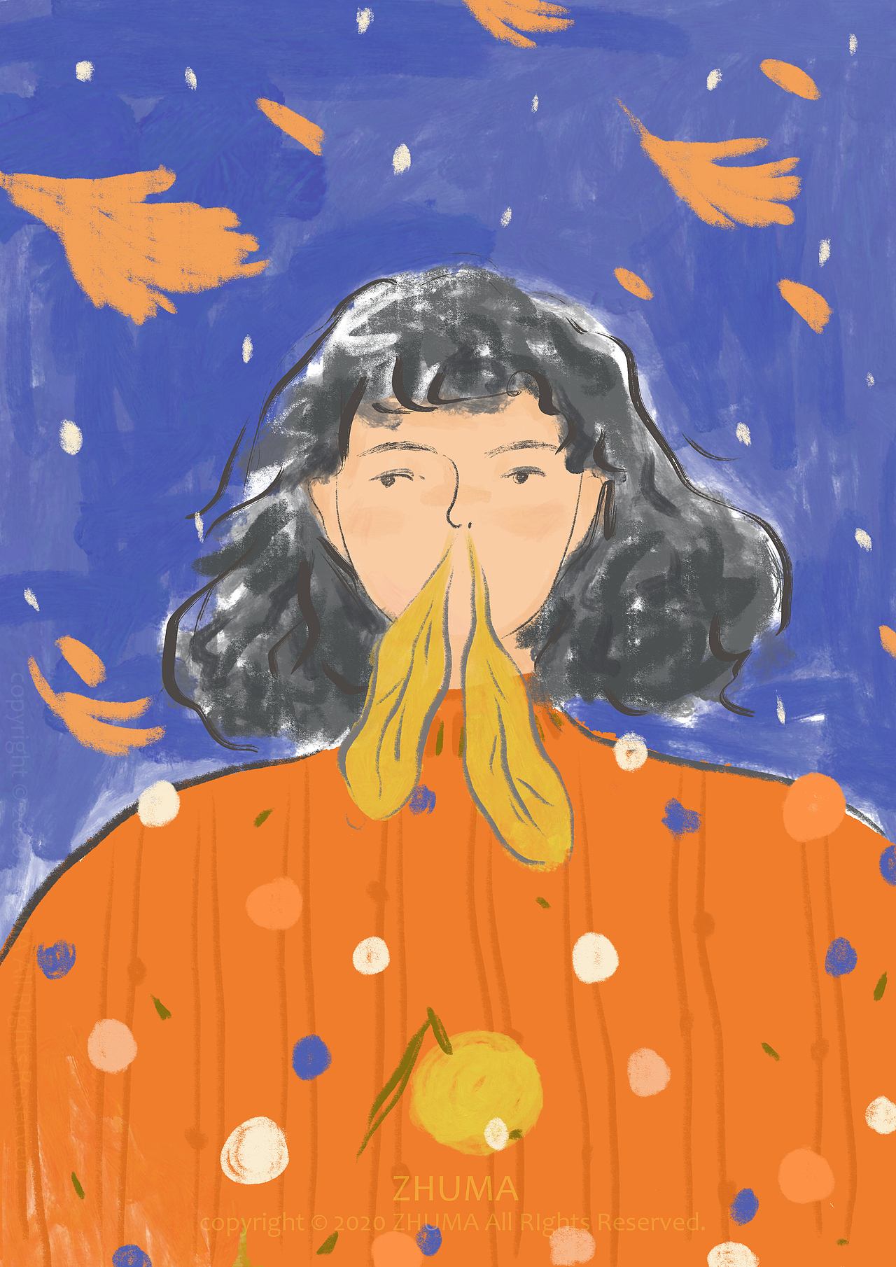 秋天的鼻涕叶🍂（图ZMjI2NDMxNjYw） - 创作习作 - 站酷设计师猪麻Zhuma原创素材 - 站酷ZCOOL