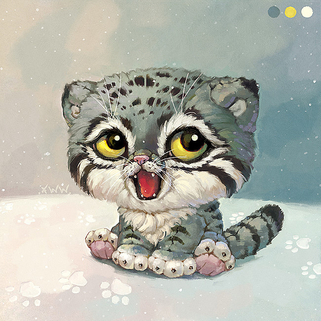 【野生CAT集】大猫 狞猫猞猁 薮猫兔狲 虎狮豹（图ZMTcyMzQ2NDY0） - 商业插画 - 站酷设计师雪娃娃童画原创素材 - 站酷ZCOOL