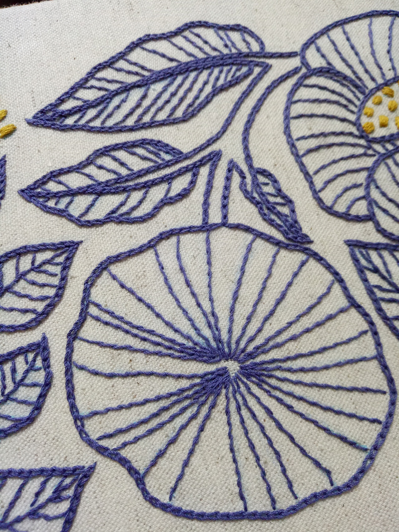 花卉图案刺绣实验