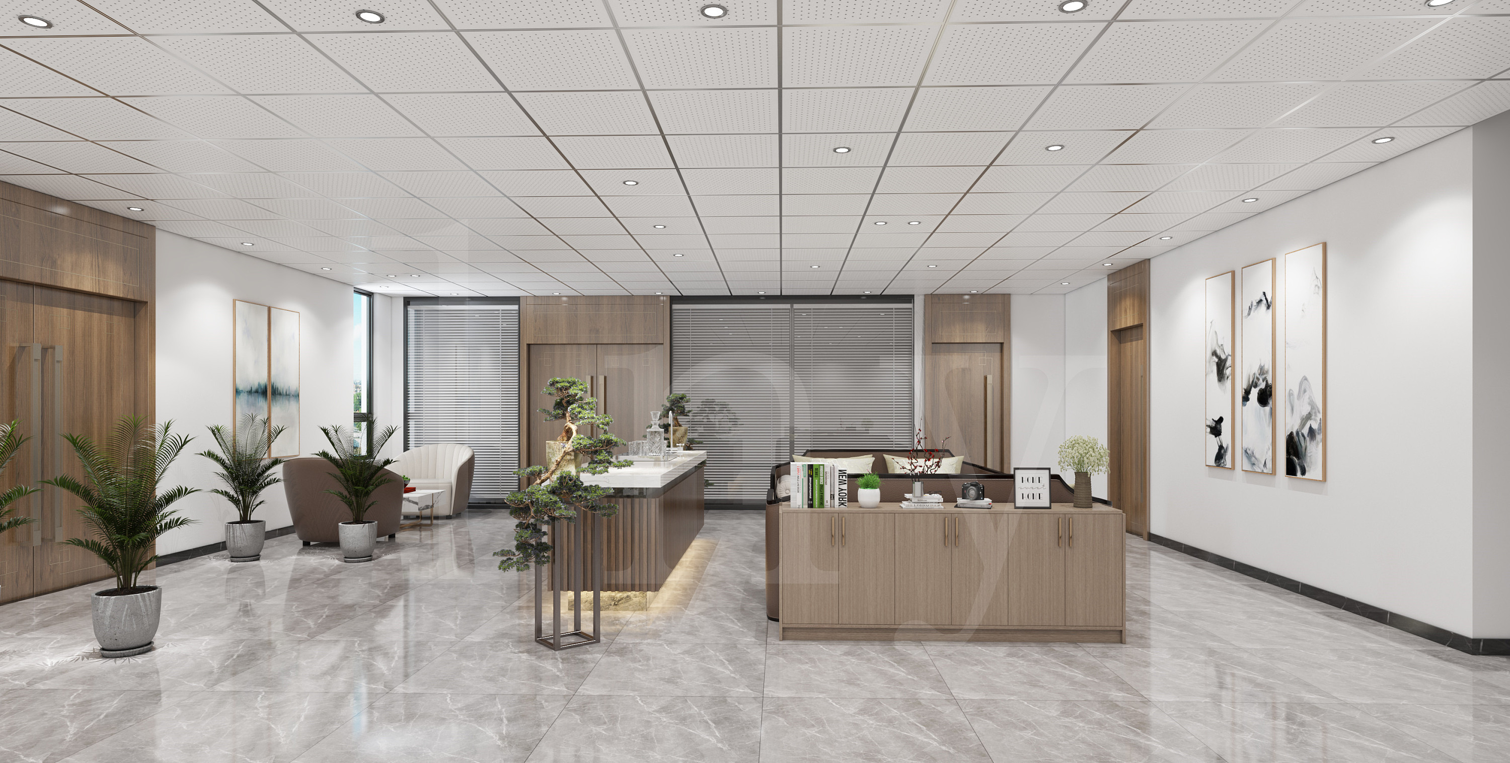 办公室,新中式的风格爱不爱呀