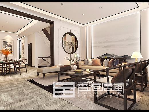 济南华润仰山联排别墅180平现代风格装修设计