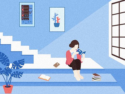 蓝色系——安静的阅读