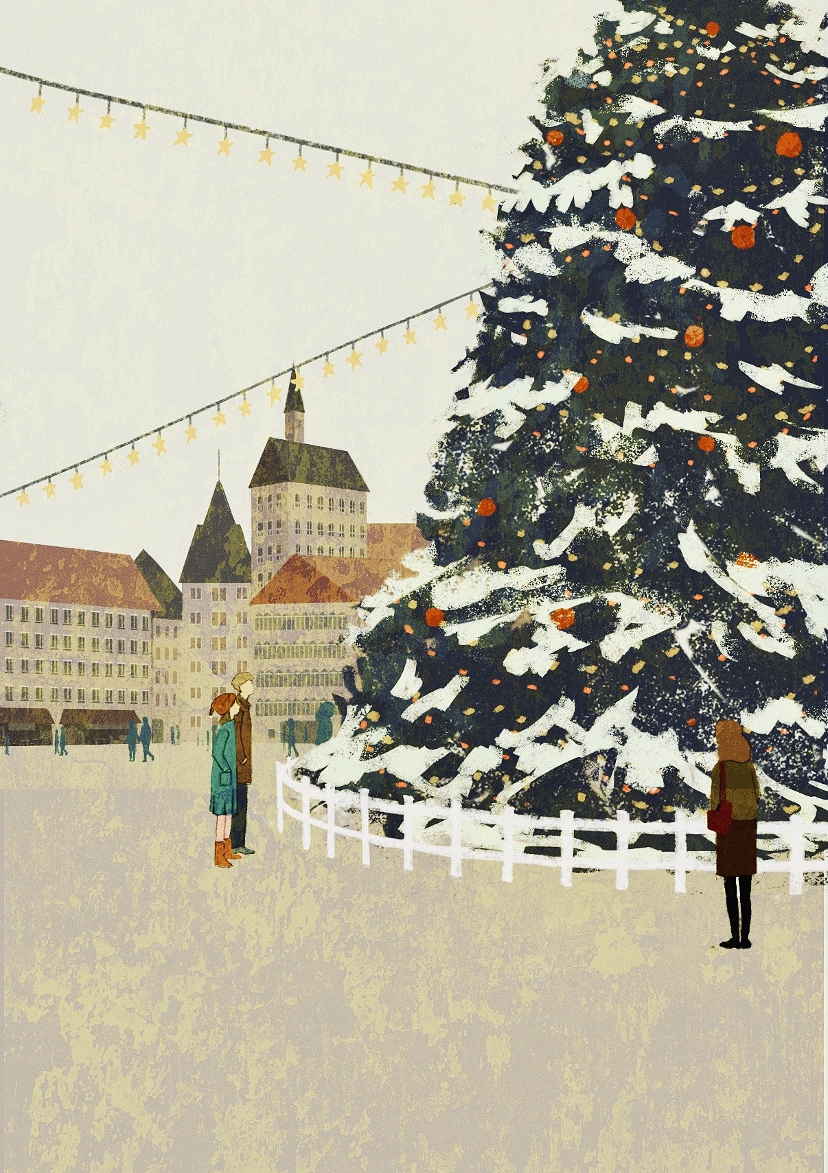 布鲁塞尔广场的圣诞树