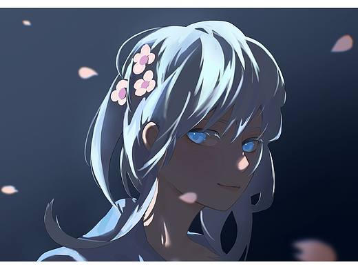 给朋友画的人女