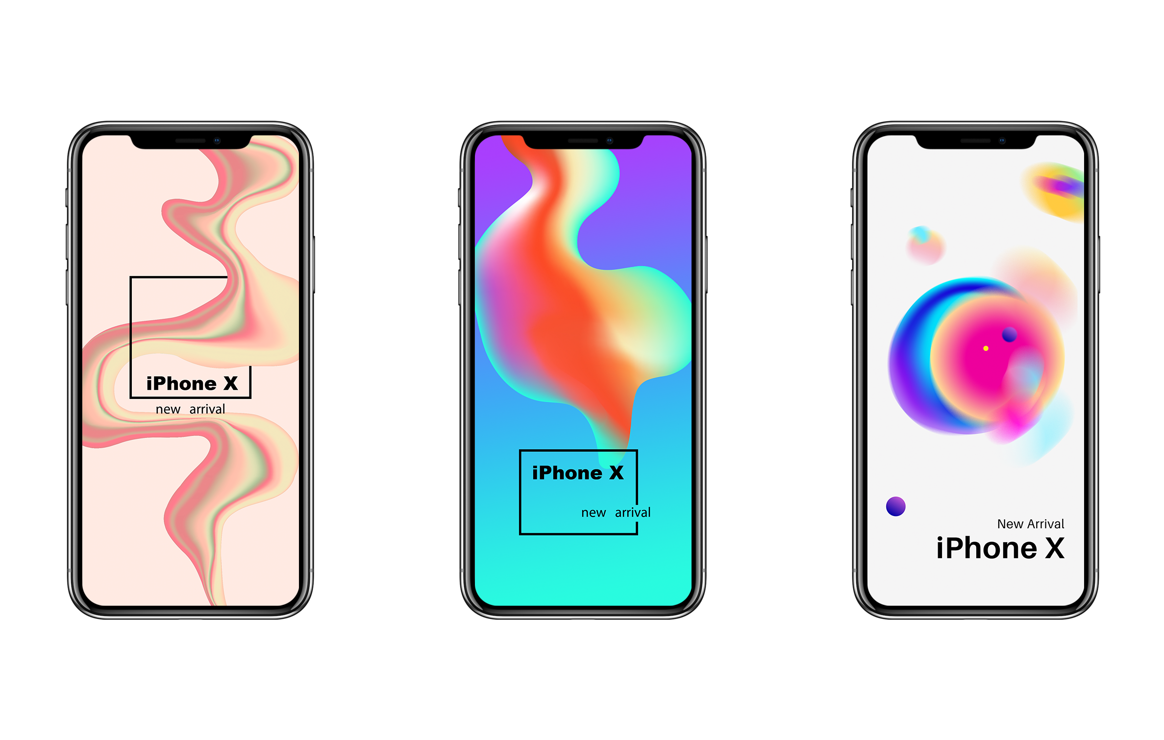 iphone x手机壁纸-流体渐变风格