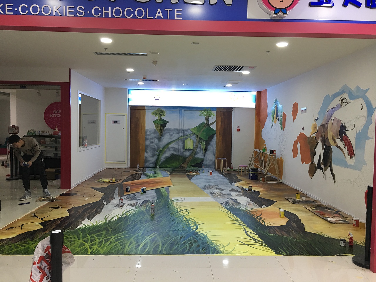 3d墙绘（图ZMTA3NjYxNTY4） - 绘画 - 站酷设计师tea_1968原创素材 - 站酷ZCOOL